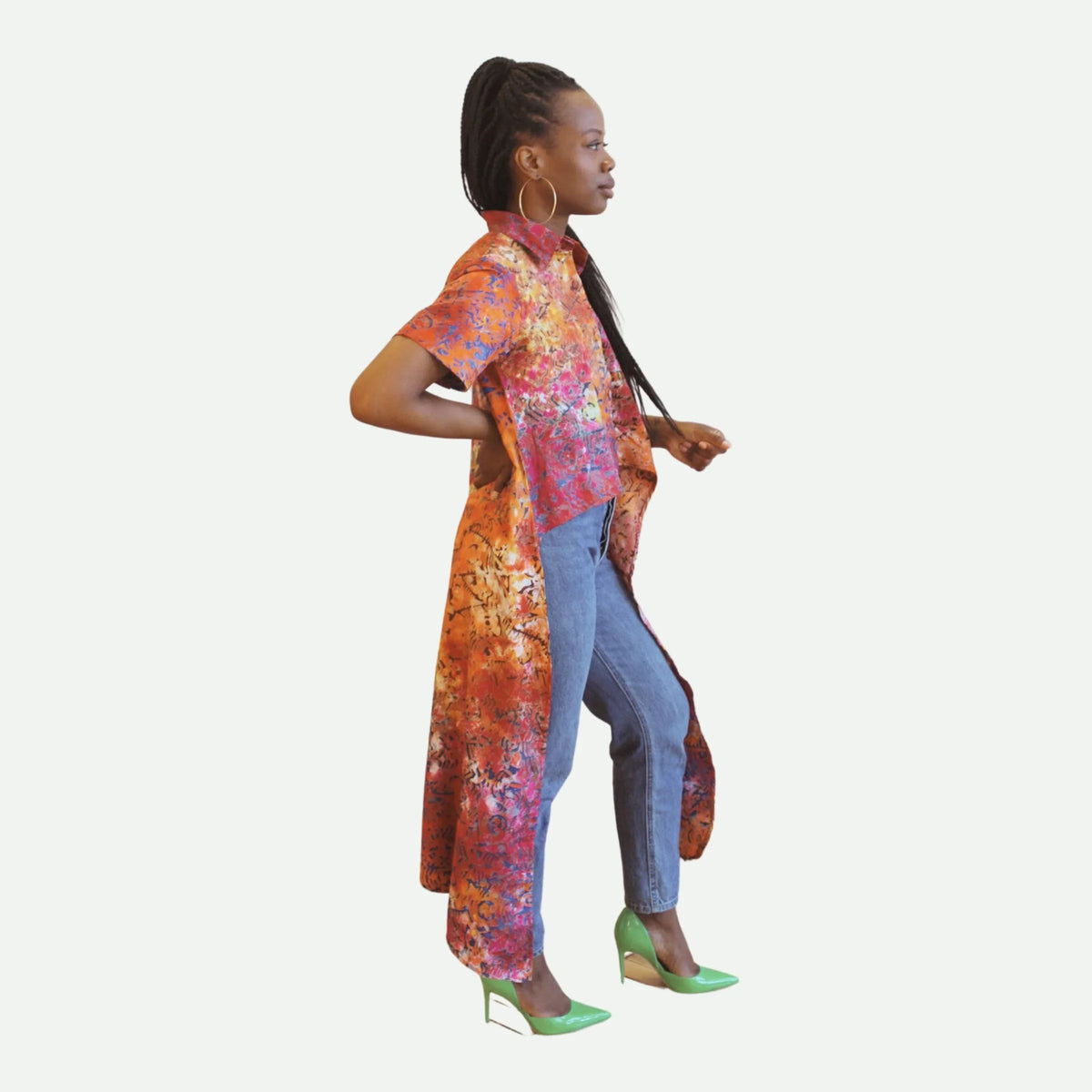 Hi-Lo Manyeyo Batik Shirt - LOVE DOT, Inc.