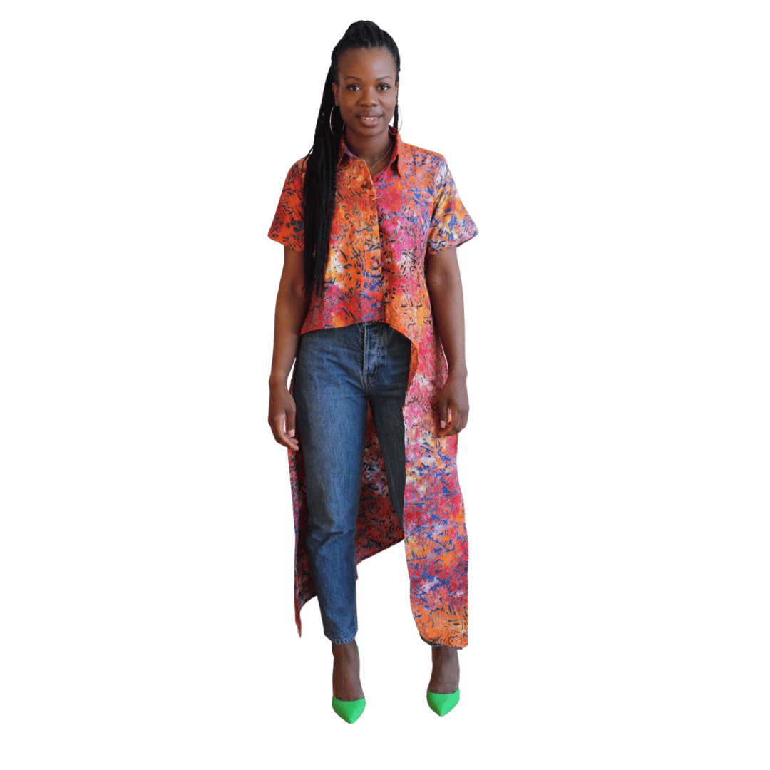 Hi-Lo Manyeyo Batik Shirt - LOVE DOT, Inc.