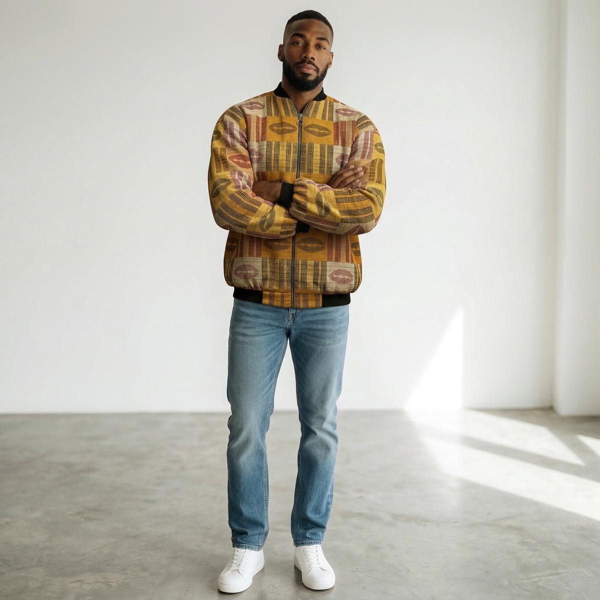Nkem Akwete Bomber Jacket (Sample) - LOVE DOT, Inc.