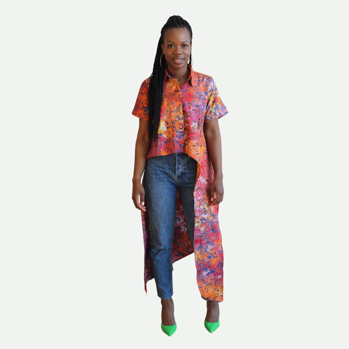 Hi-Lo Manyeyo Batik Shirt - LOVE DOT, Inc.