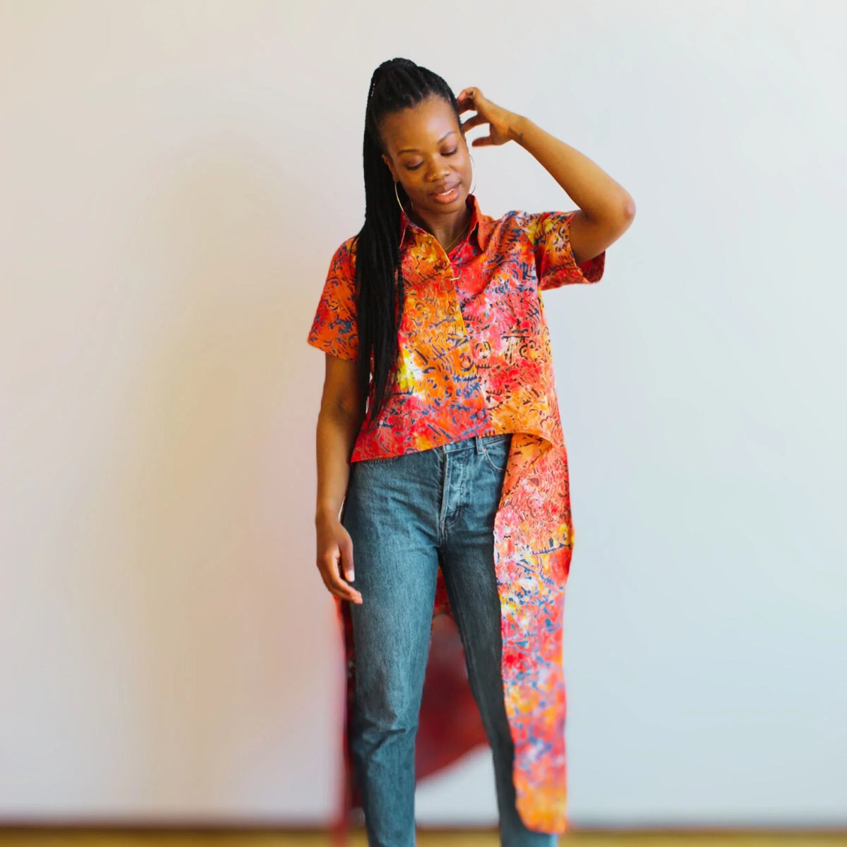 Hi-Lo Manyeyo Batik Shirt - LOVE DOT, Inc.