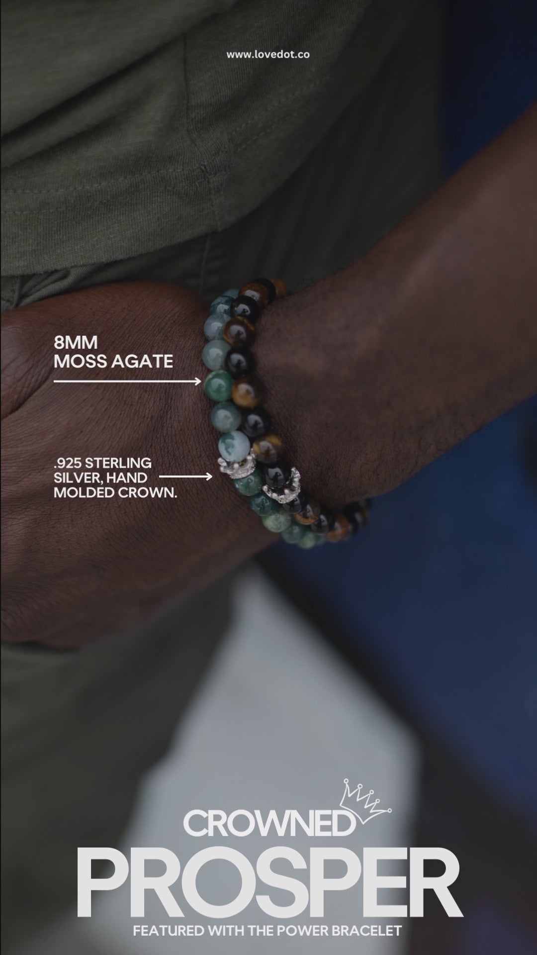 The collection includes six handcrafted bracelets evoking power, leadership, and vision