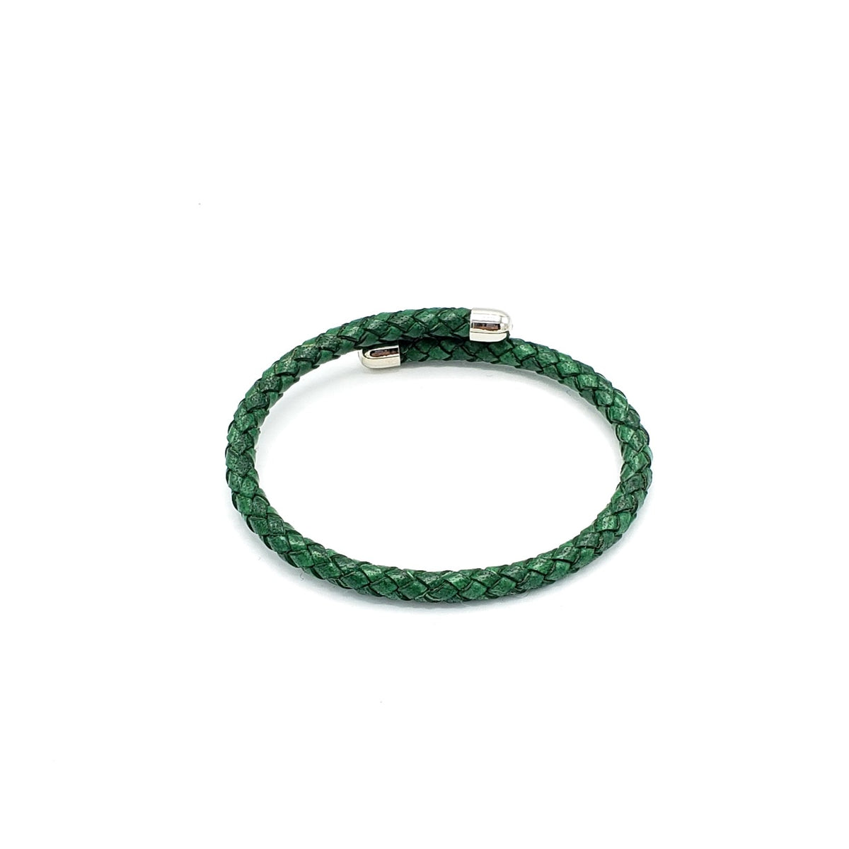 Semirigid Woven Italian Leather Bracelet - LOVE DOT, Inc.