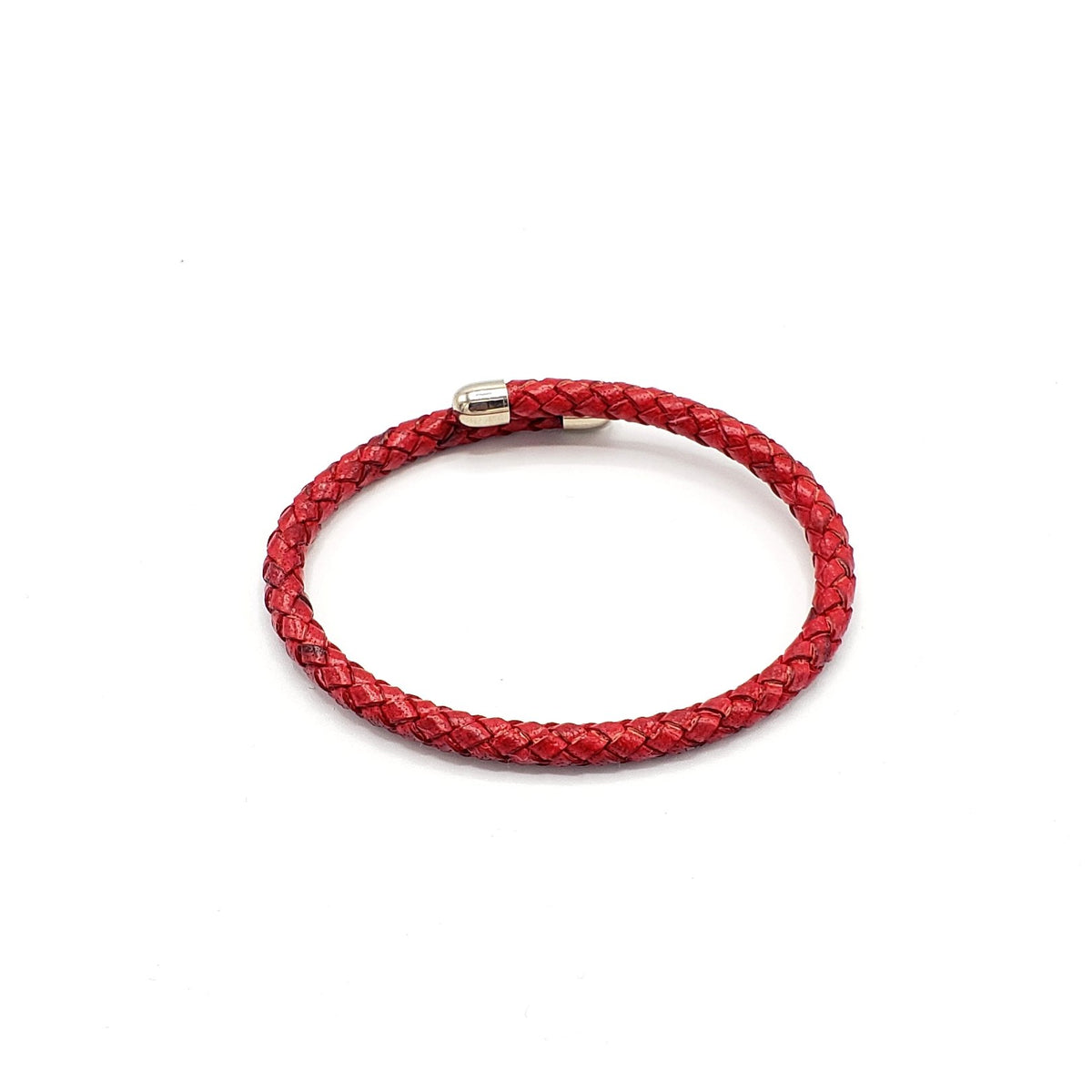 Semirigid Woven Italian Leather Bracelet - LOVE DOT, Inc.