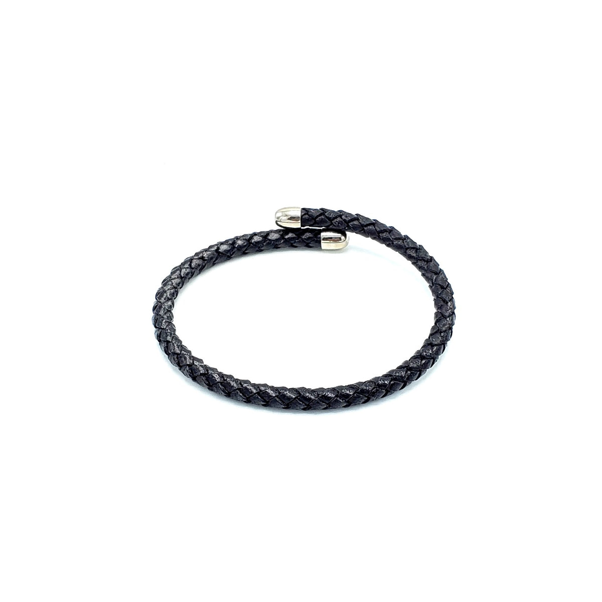Semirigid Woven Italian Leather Bracelet - LOVE DOT, Inc.