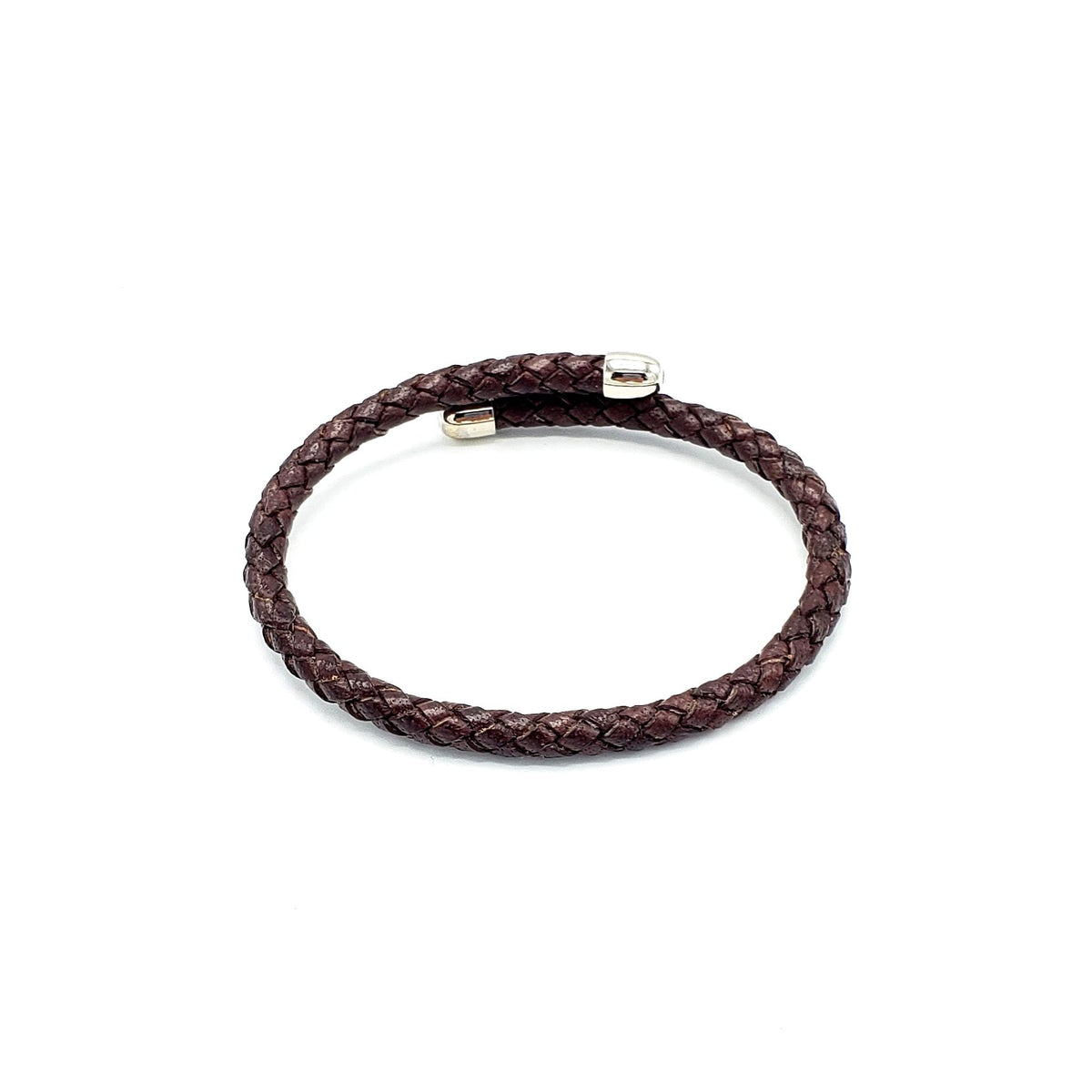 Semirigid Woven Italian Leather Bracelet - LOVE DOT, Inc.