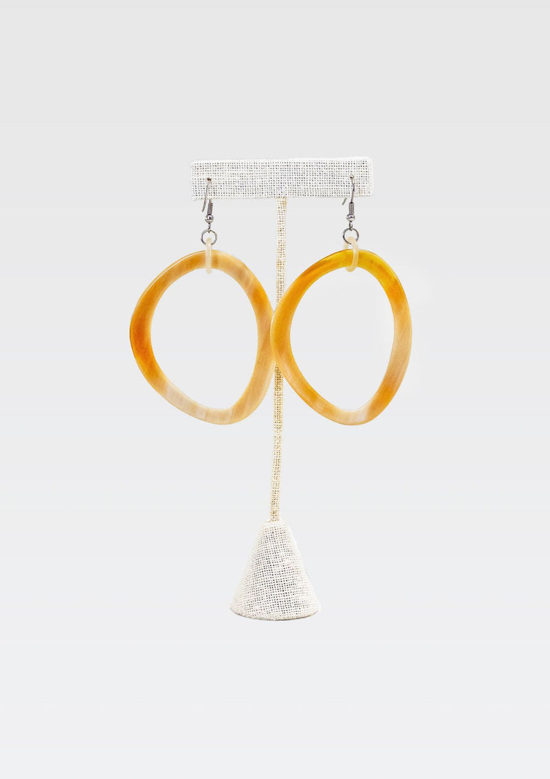 CROOKED CIRCLE HORN EARRINGS