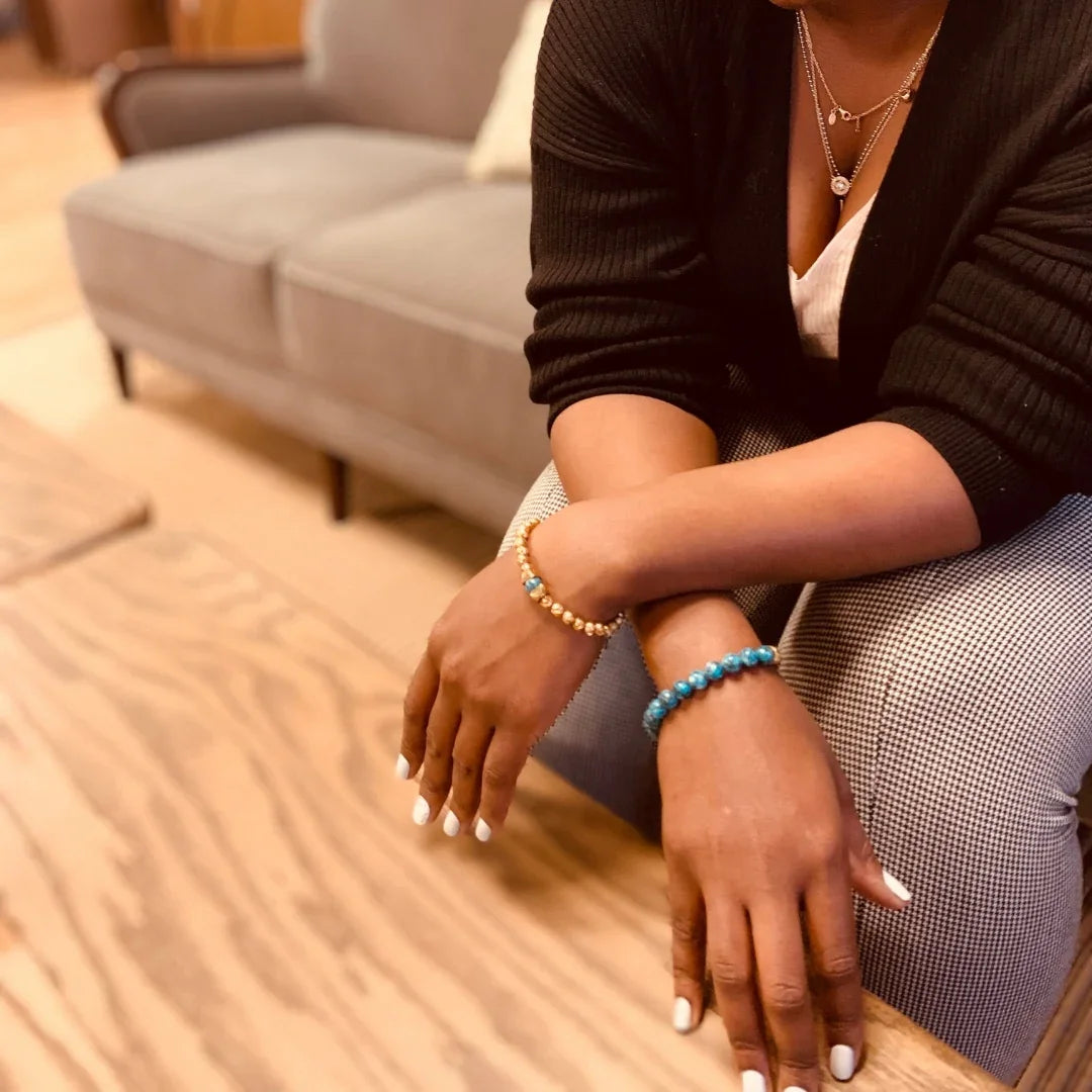 Cape Blue Bracelet (8MM) - LOVE DOT, Inc.