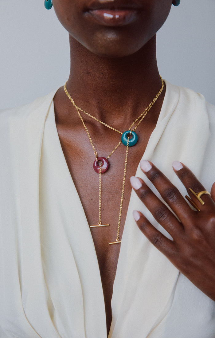 Kazuri Lariat Necklace - LOVE DOT, Inc.