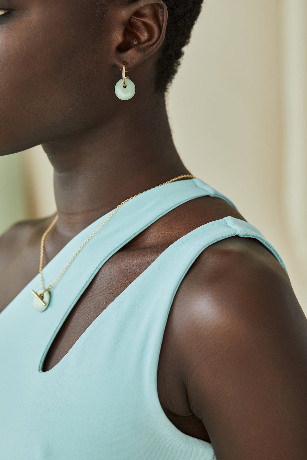 Kazuri Mini Disc Hoop Earring - LOVE DOT, Inc.