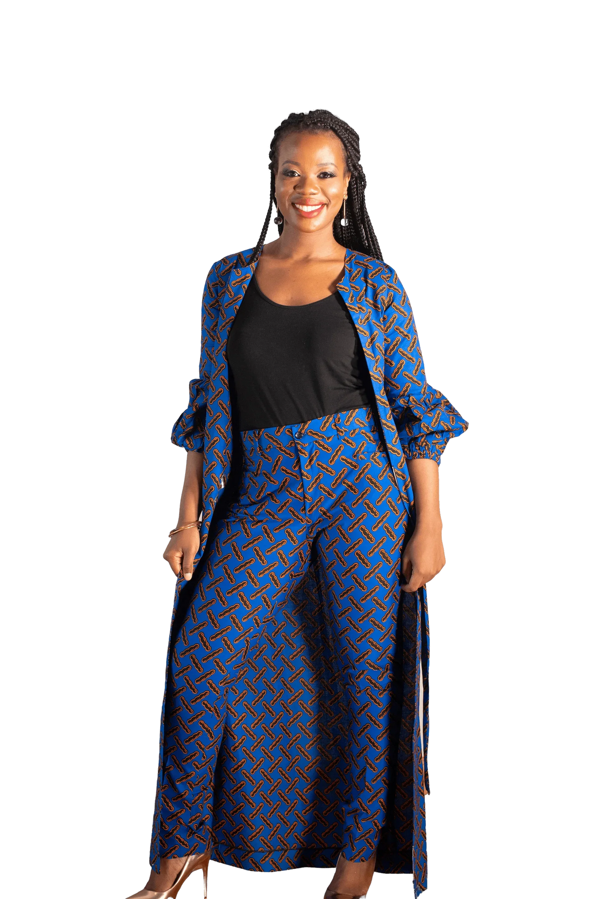 Royalty Ankara Kimono (Long) - LOVE DOT, Inc.
