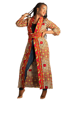 The Delta Ankara Kimono (Long) - LOVE DOT, Inc.