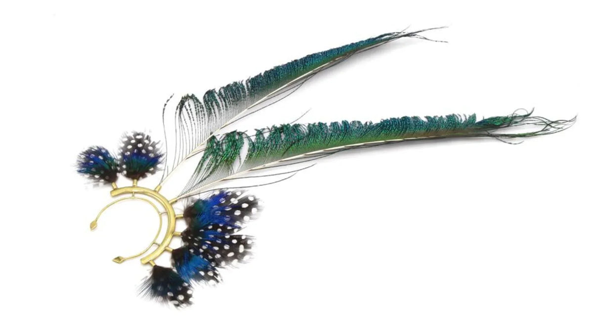 Peacock Sword Metal Ear Cuff - LOVE DOT, Inc.
