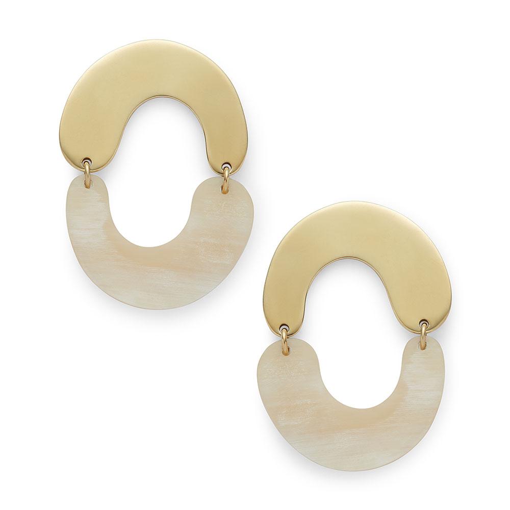 Miro Mixed Material Earrings - LOVE DOT, Inc.